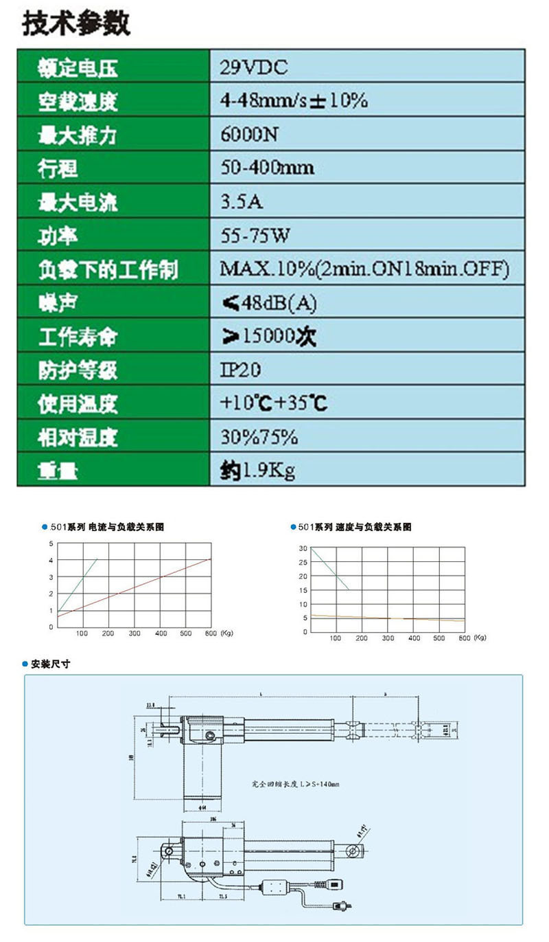 501电动推杆 无锡电动推杆 501电动推杆 无锡电动推杆